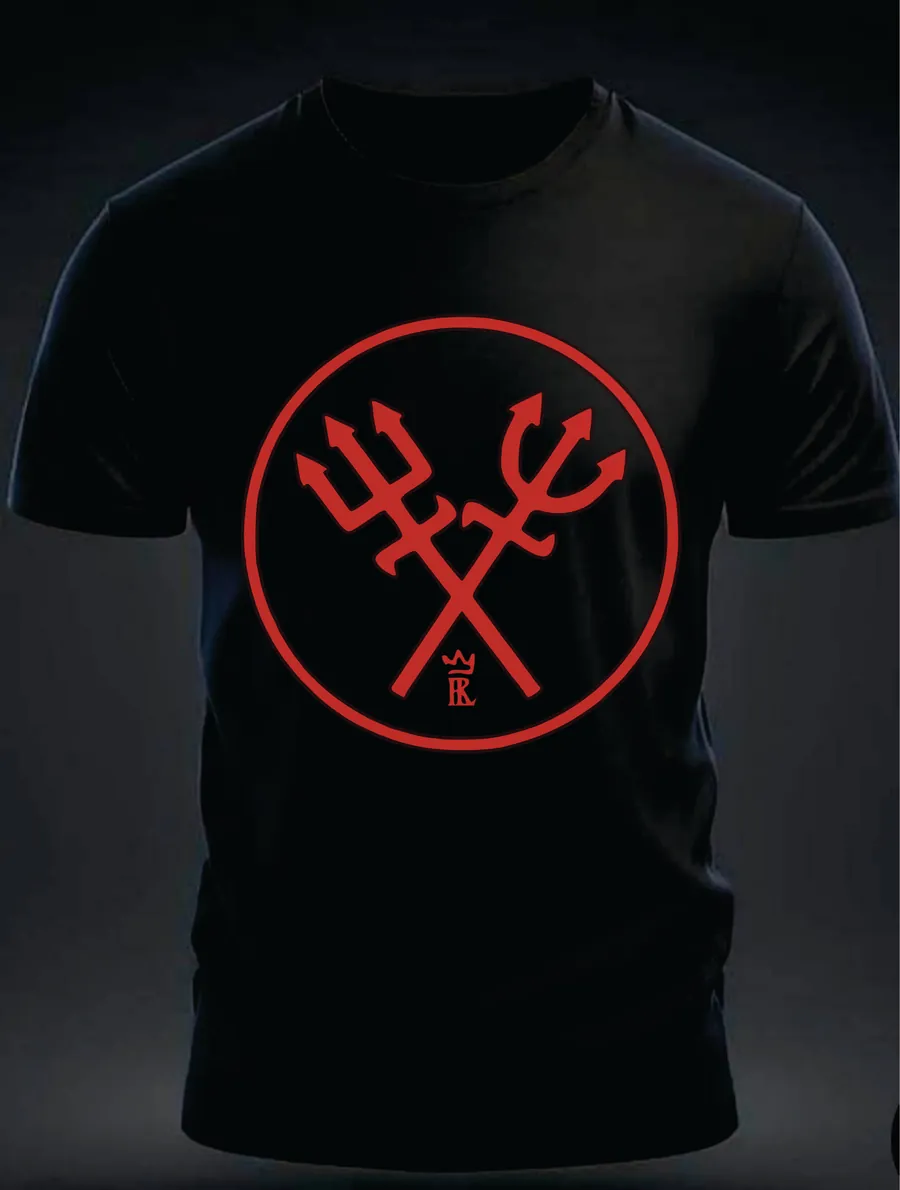 Camiseta Exu — Tridentes Cruzados — Rei 7 da Lira